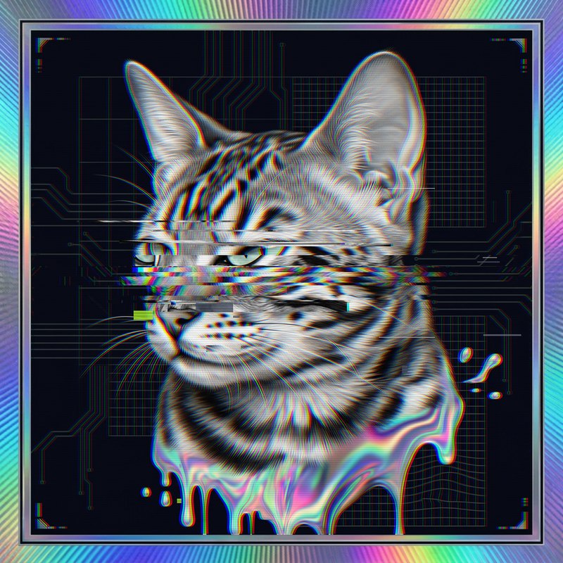 #074 Bengal holo cat
