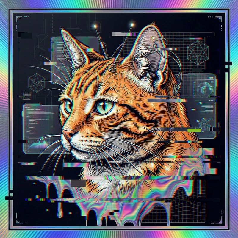 #138 Orange ginger shorthair holo cat
