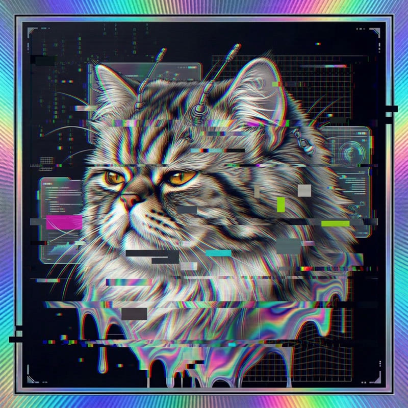 #250 Persian holo cat