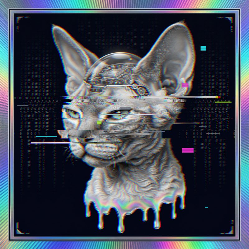 #053 Devon Rex holo cat