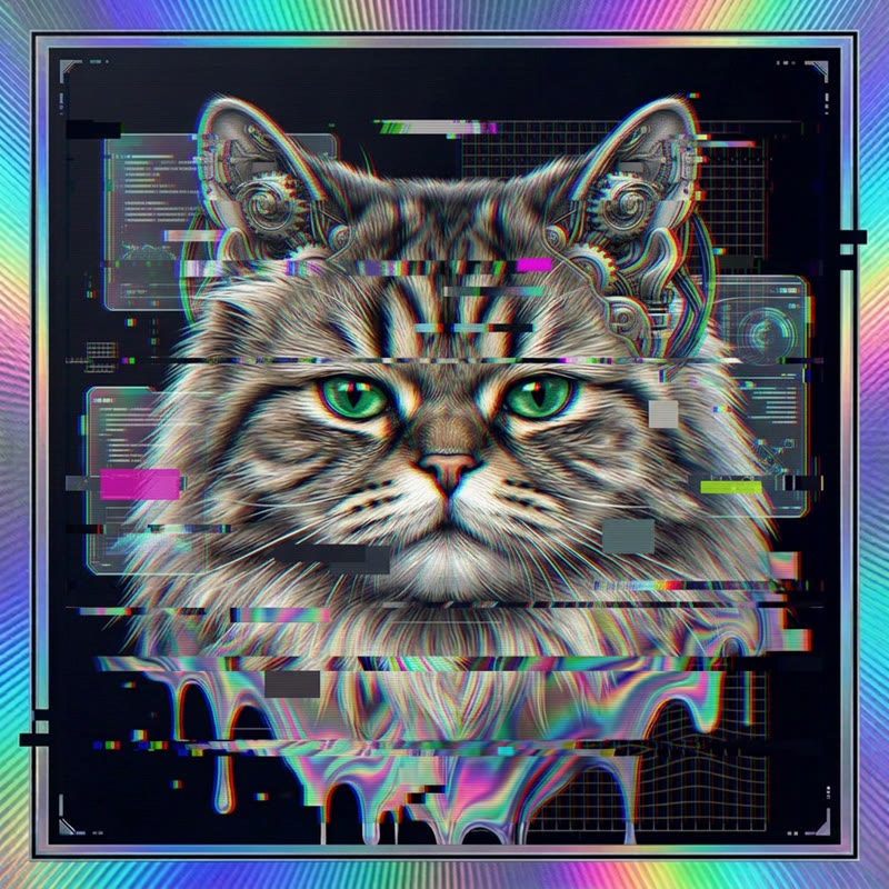 #265 Persian holo cat