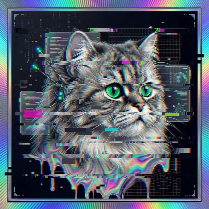 #269 Persian holo cat