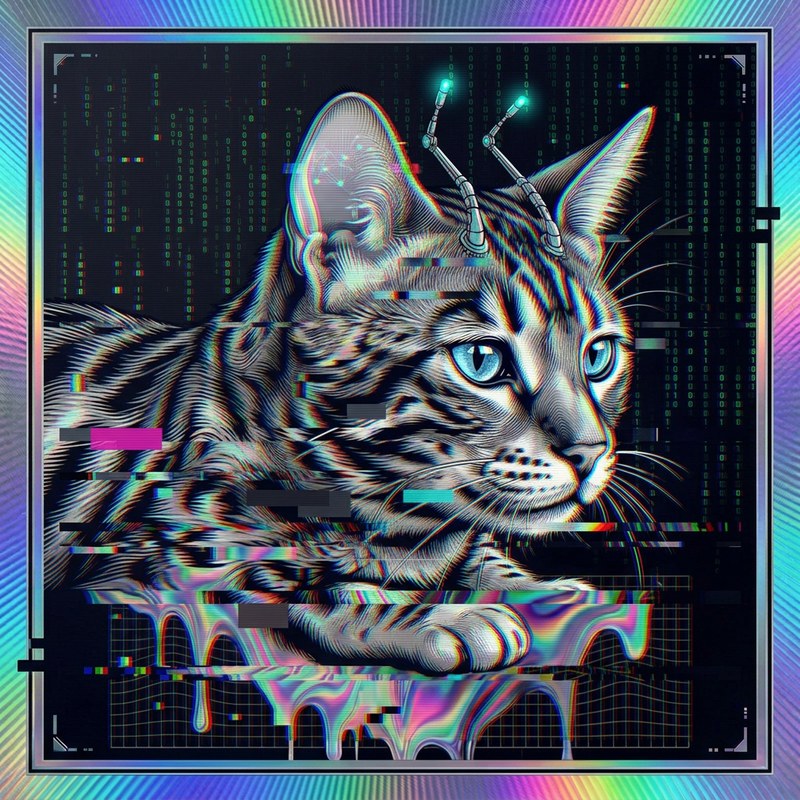 #027 Bengal holo cat