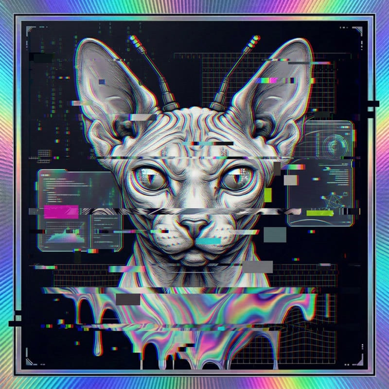 #273 Sphynx holo cat