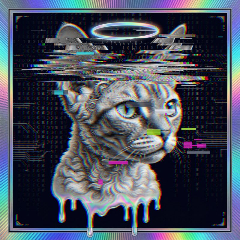 #047 Devon Rex holo cat