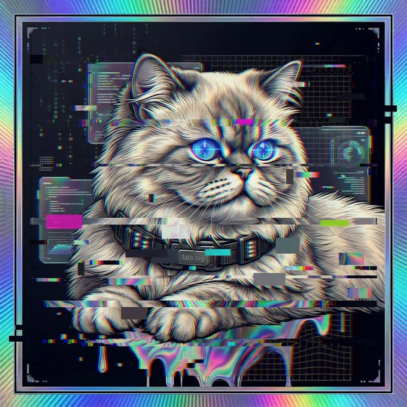 #246 Persian holo cat