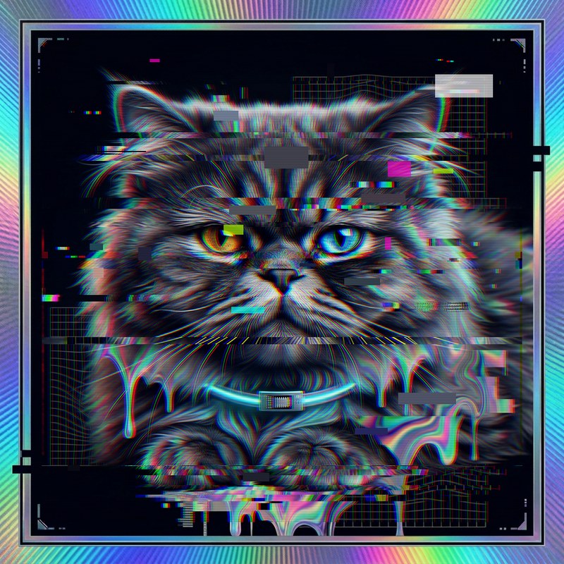 #021 Persian holo cat