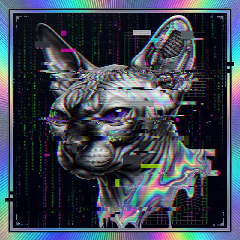 #019 Sphynx holo cat