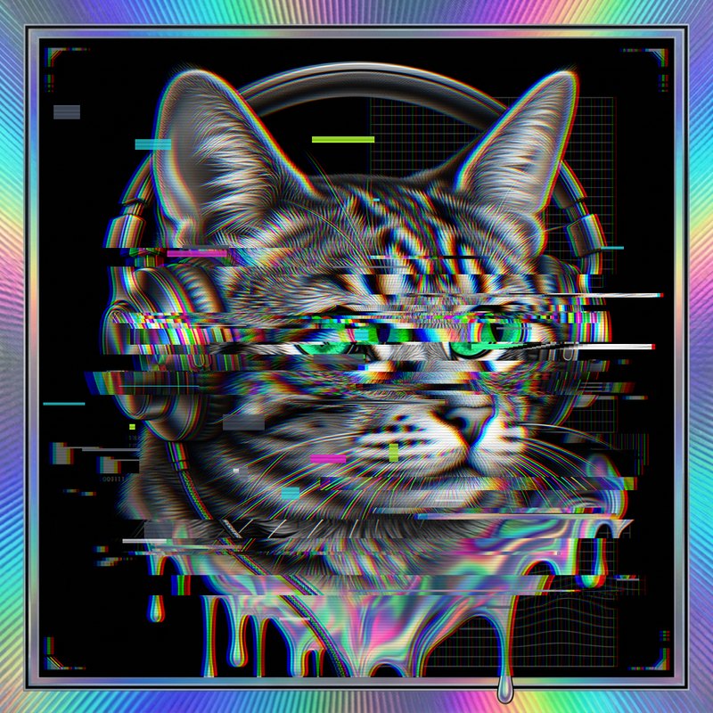 #058 Tabby holo cat