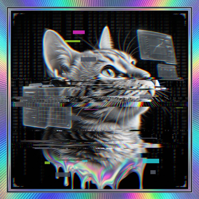 #079 Orange ginger shorthair holo cat