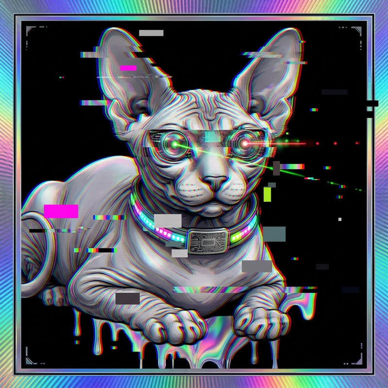 #319 Sphynx holo cat