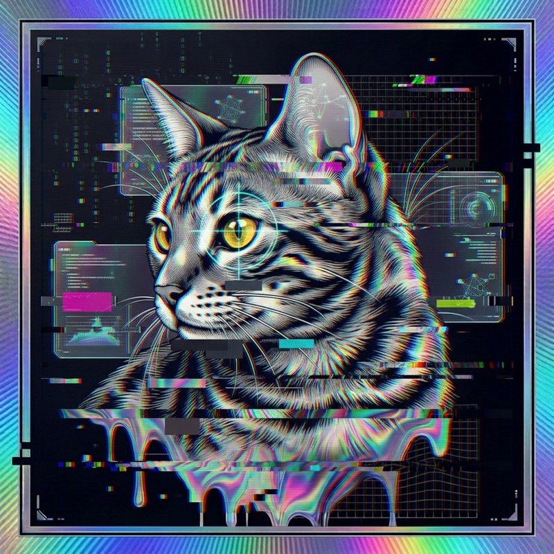 #023 Bengal holo cat