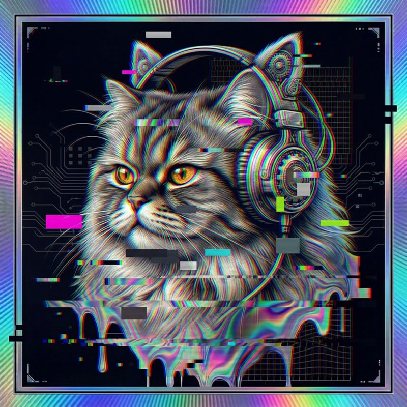 #300 Persian holo cat