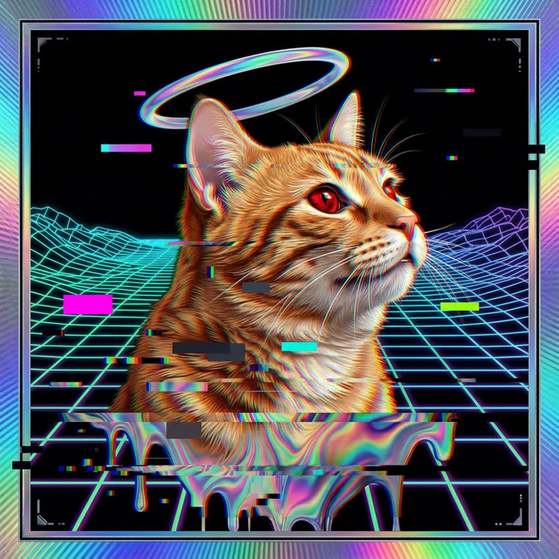 #179 Orange ginger shorthair holo cat