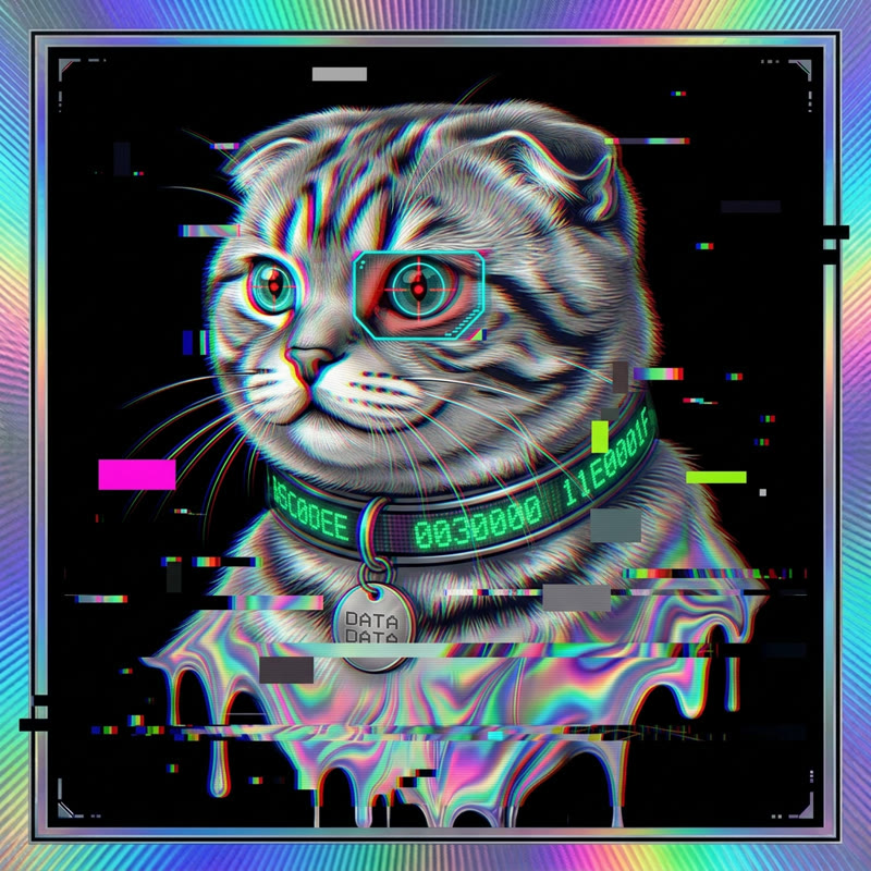 #171 Scottish Fold holo cat