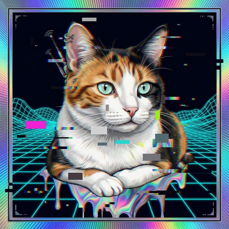 #318 Calico holo cat