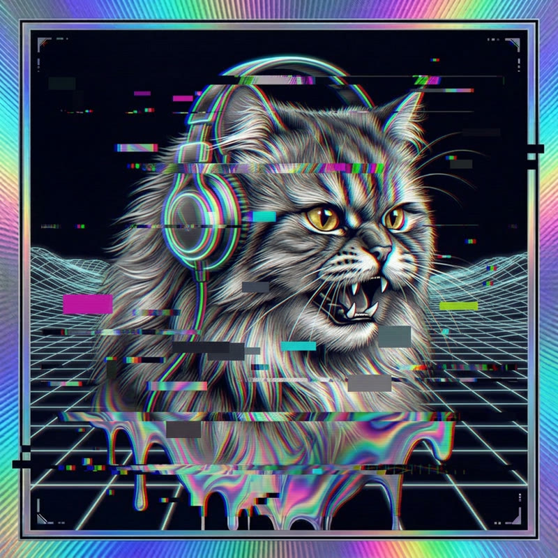 #270 Persian holo cat