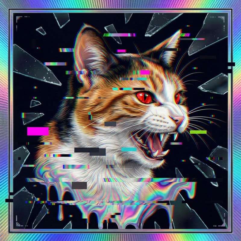 #202 Calico holo cat