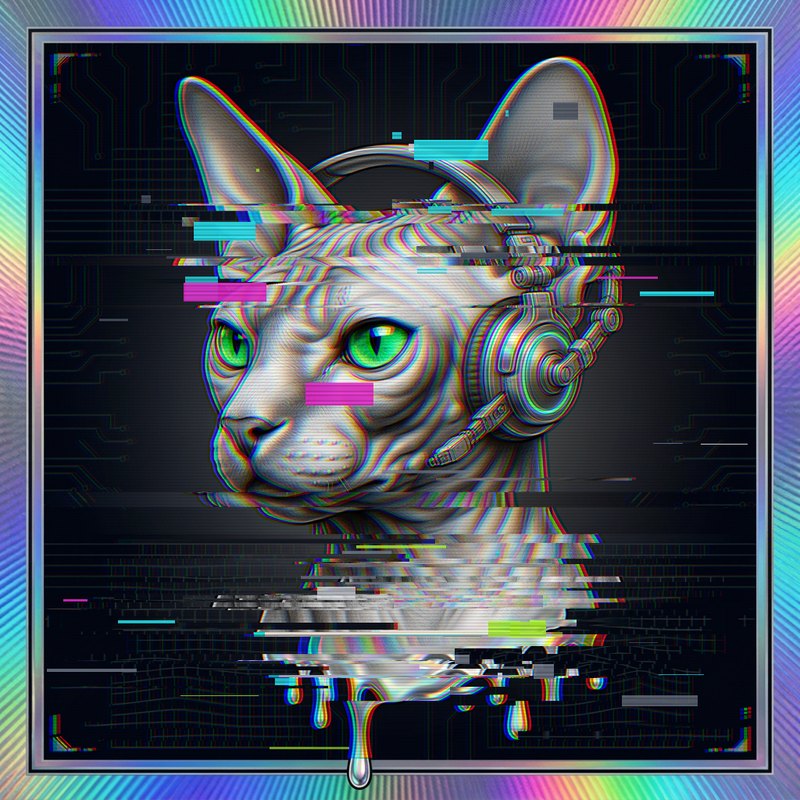 #048 Sphynx holo cat