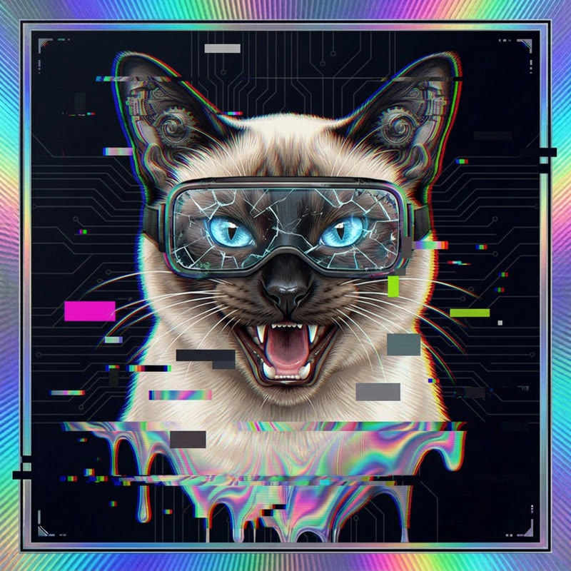 #287 Siamese holo cat