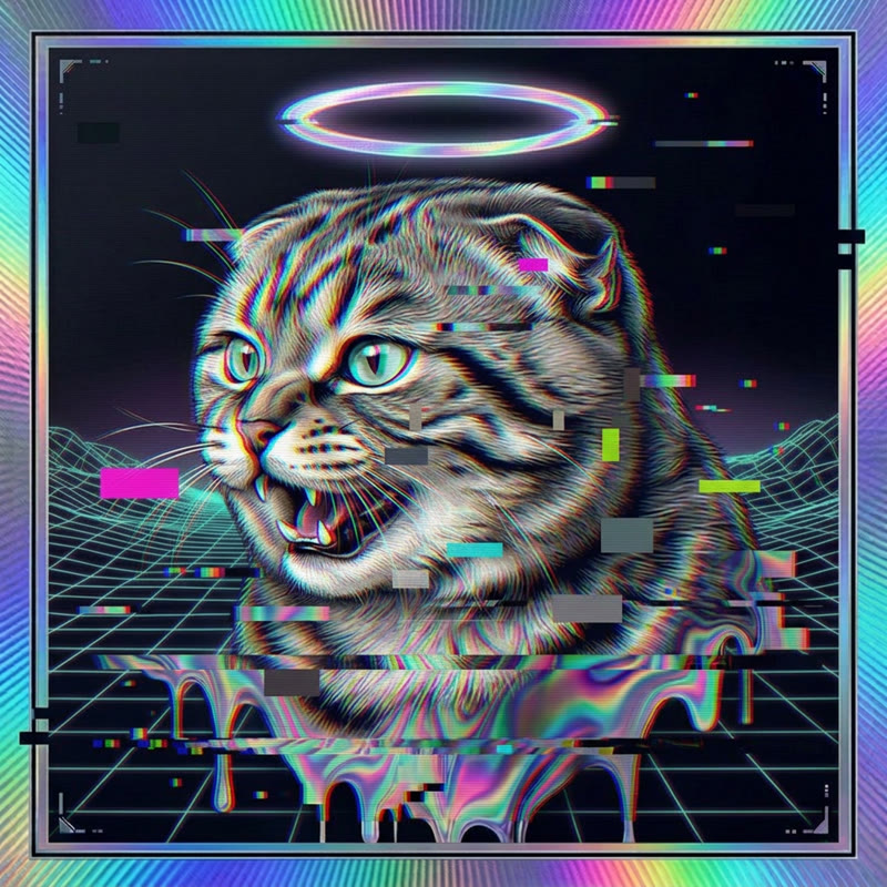 #139 Scottish Fold holo cat