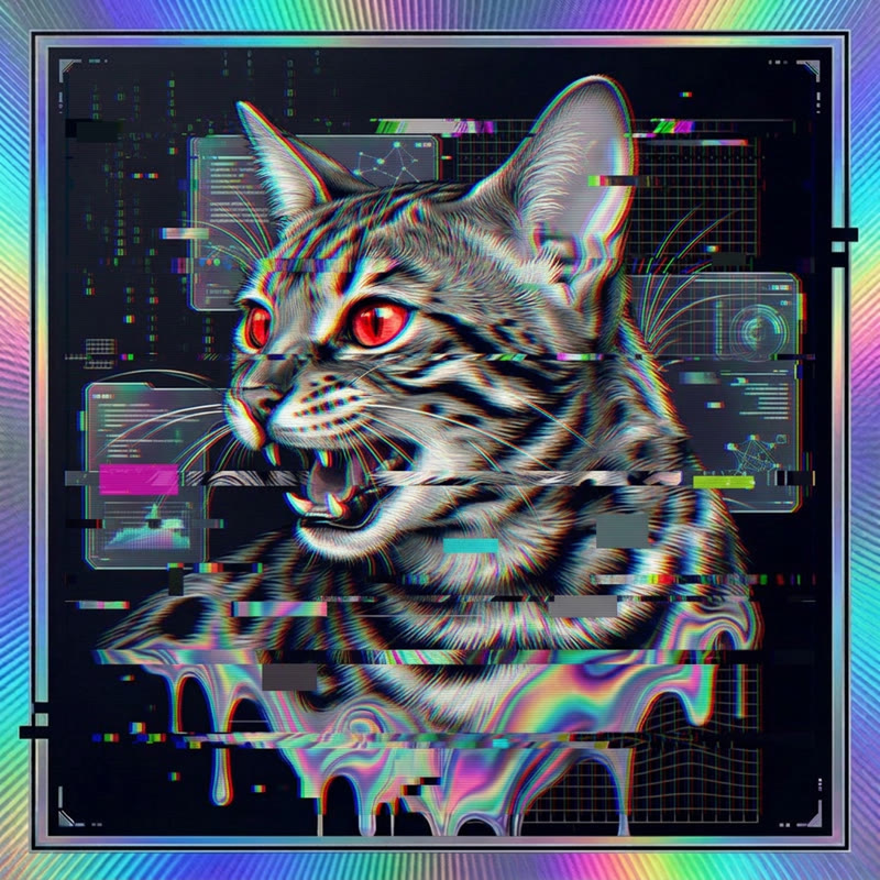#244 Bengal holo cat