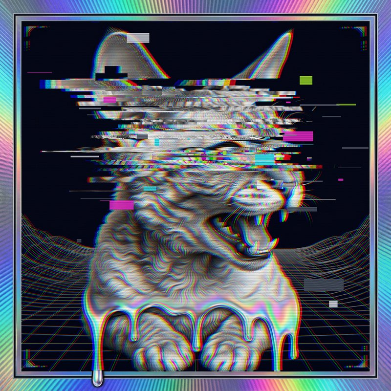 #085 Devon Rex holo cat