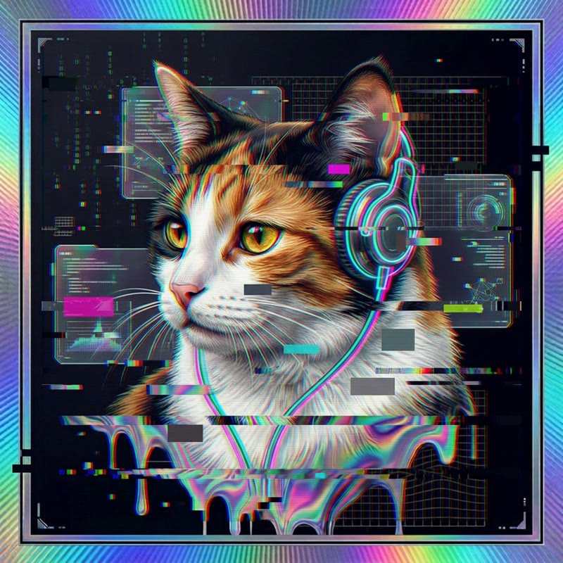 #168 Calico holo cat