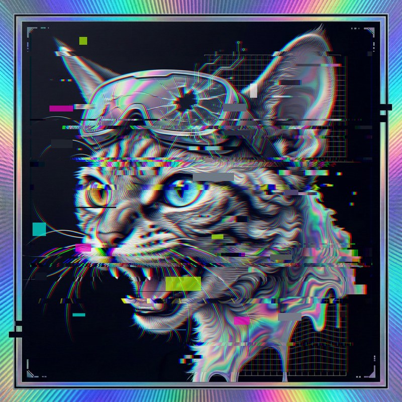 #033 Devon Rex holo cat