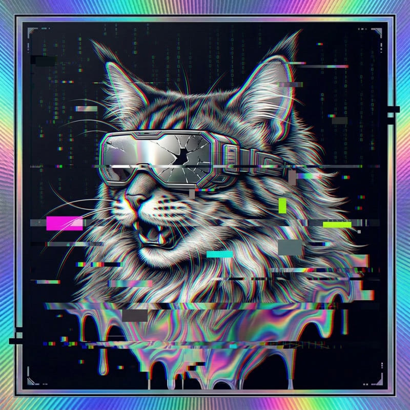 #230 Maine Coon holo cat