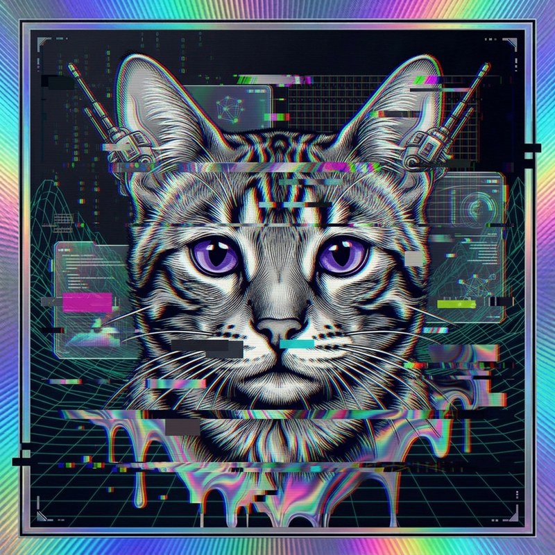 #114 Bengal holo cat