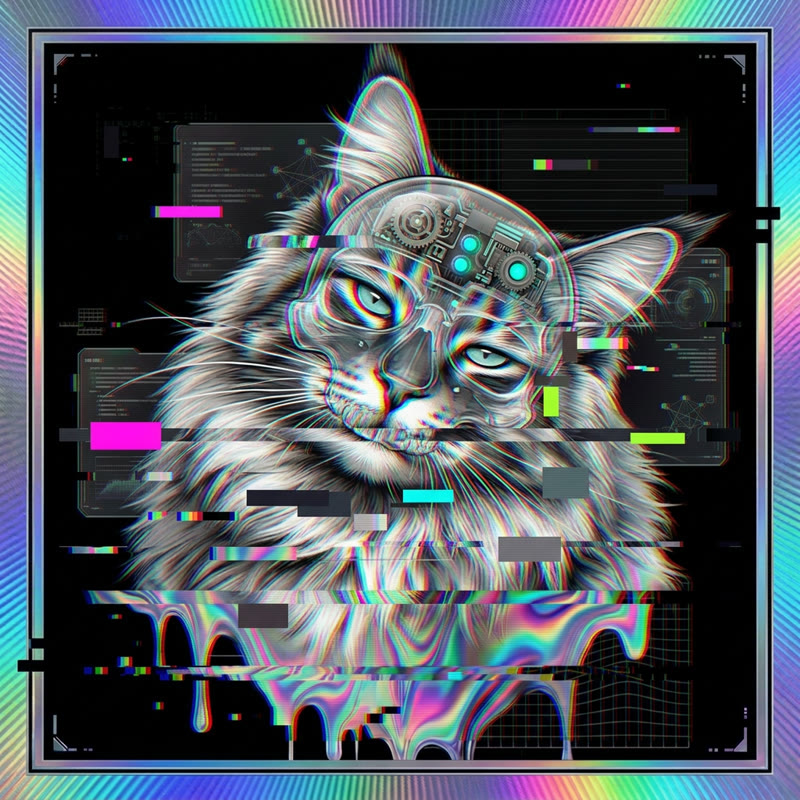 #181 Maine Coon holo cat