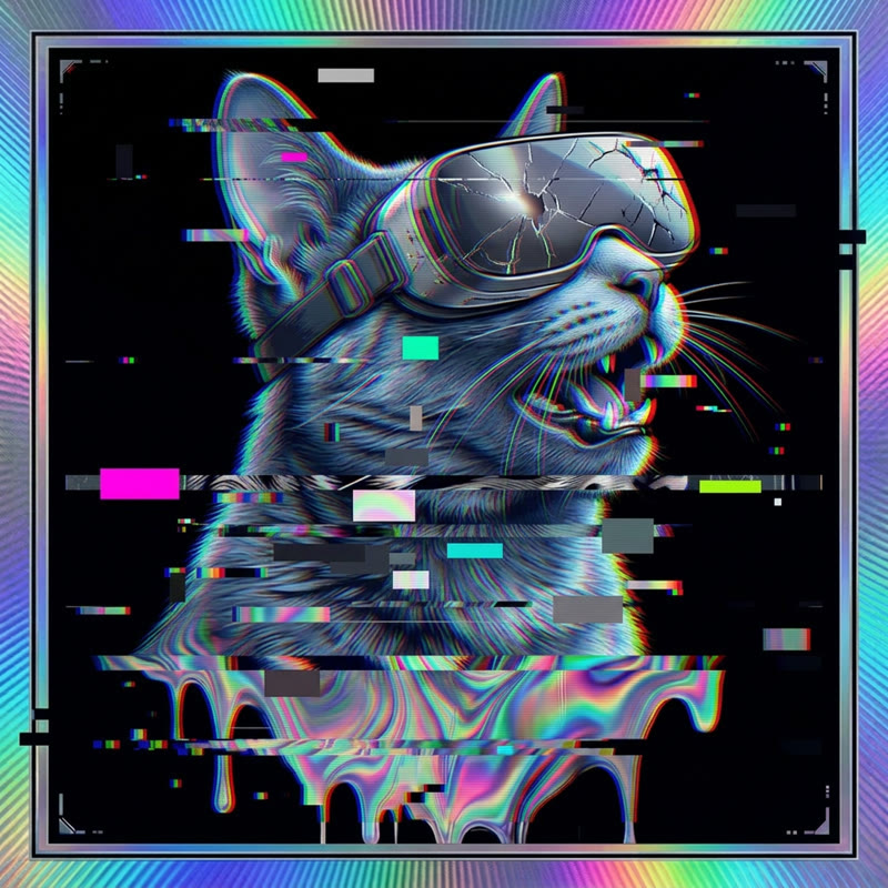 #251 Russian Blue holo cat