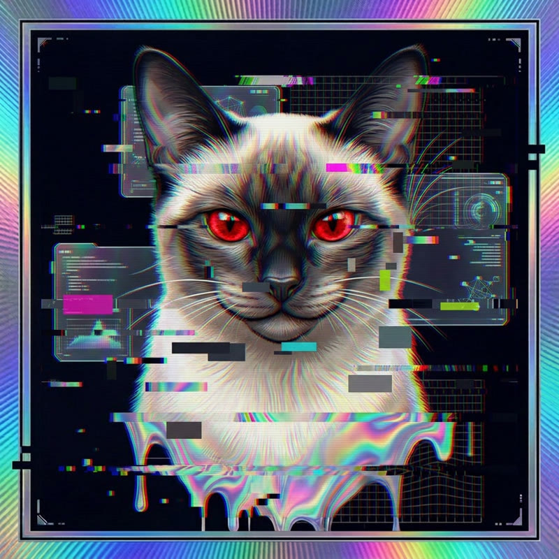 #192 Siamese holo cat