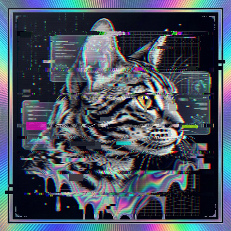 #004 Bengal holo cat