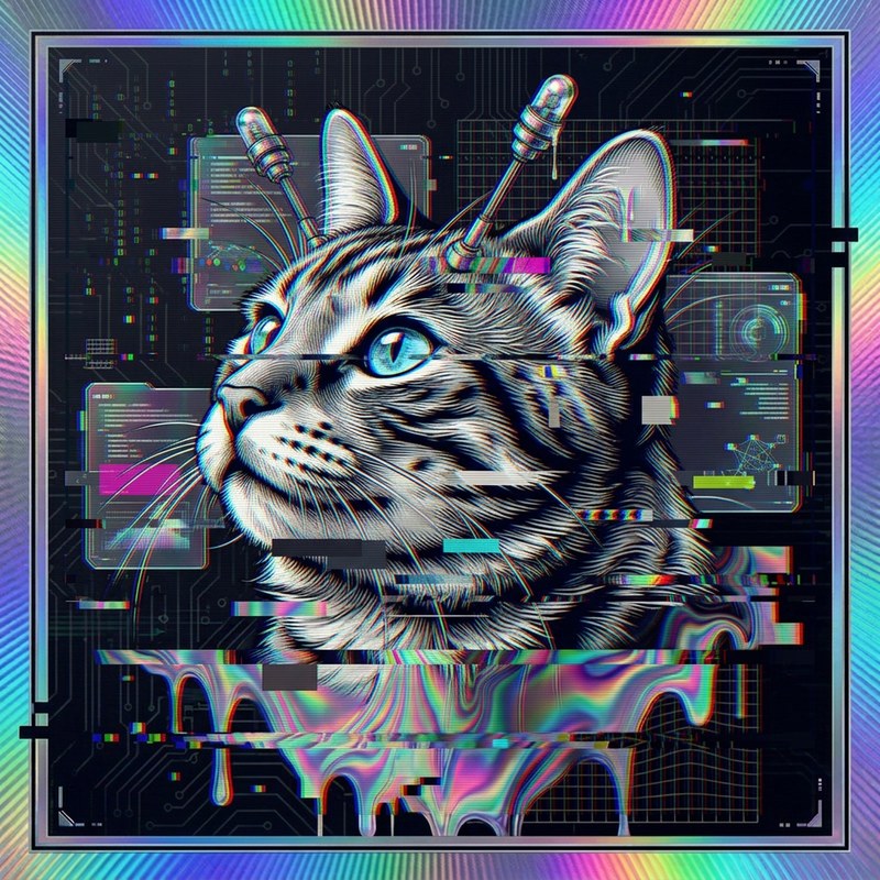 #034 Tabby holo cat
