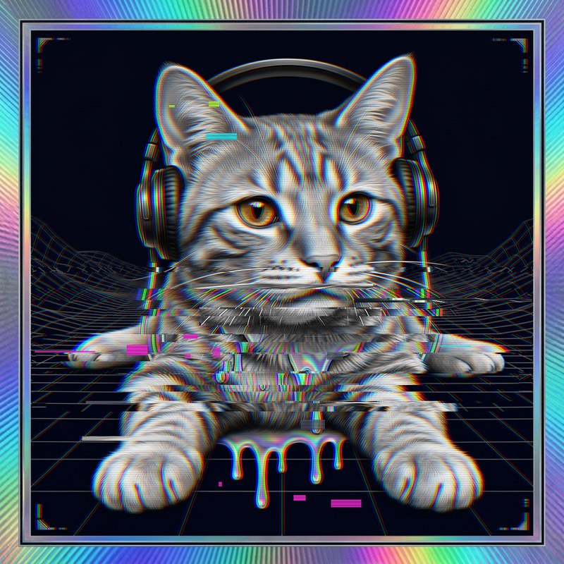 #099 Orange ginger shorthair holo cat