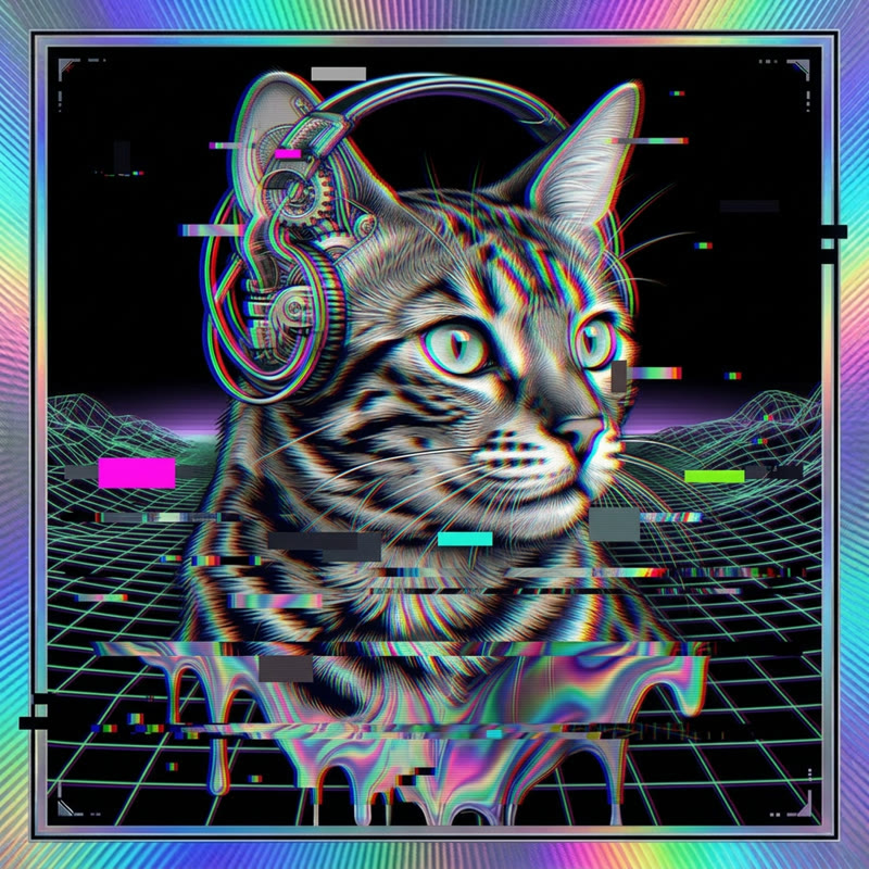 #298 Bengal holo cat