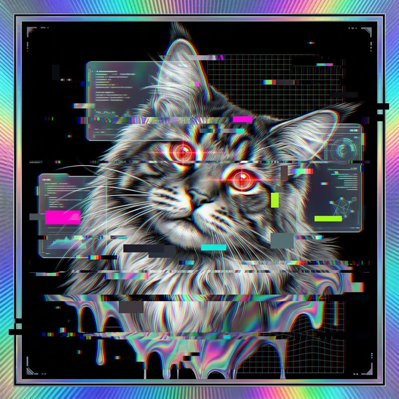 #299 Maine Coon holo cat