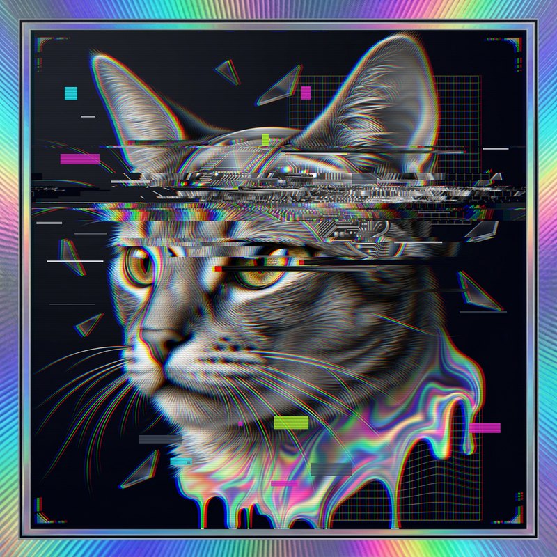 #072 Abyssinian holo cat
