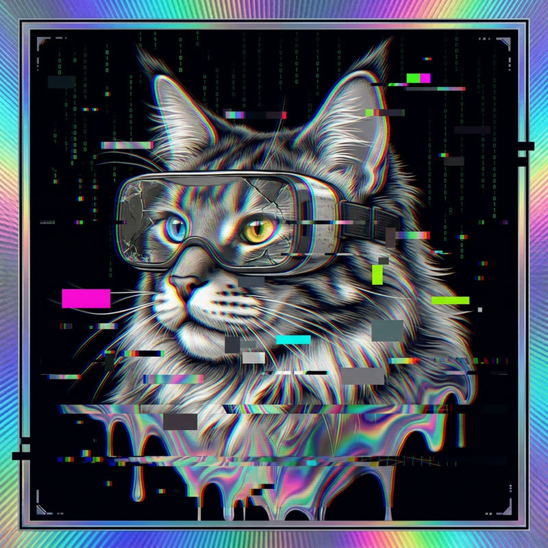 #152 Maine Coon holo cat