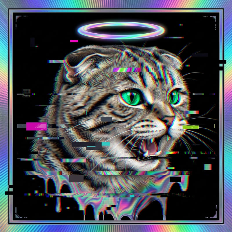 #242 Scottish Fold holo cat