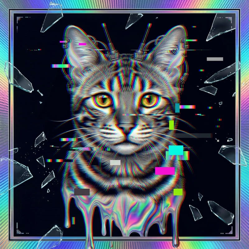 #223 Bengal holo cat