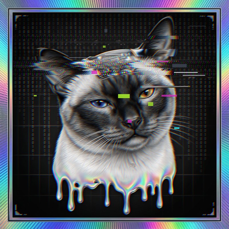 #101 Siamese holo cat