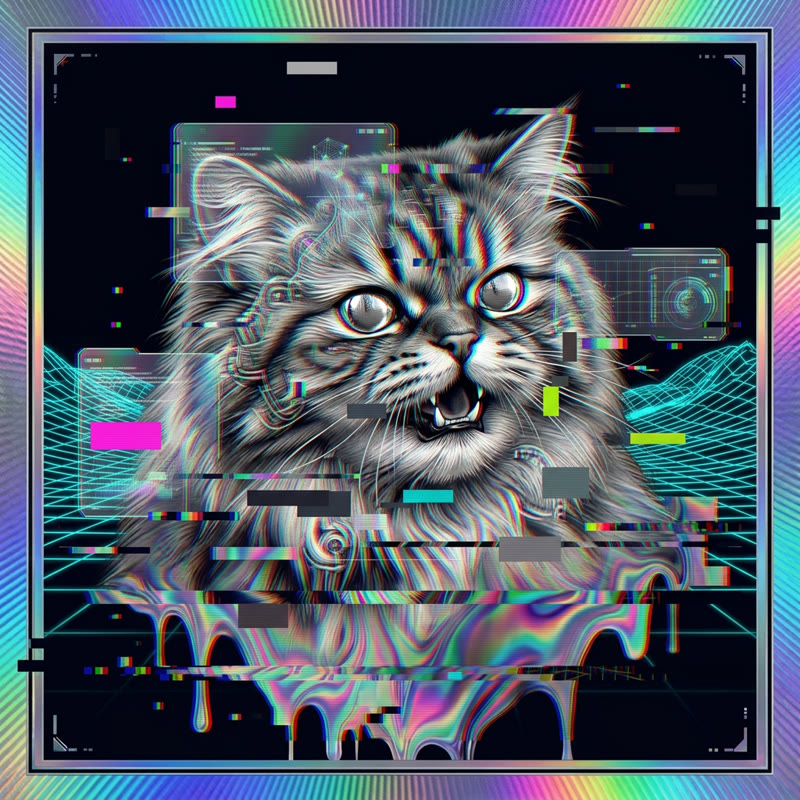#154 Persian holo cat