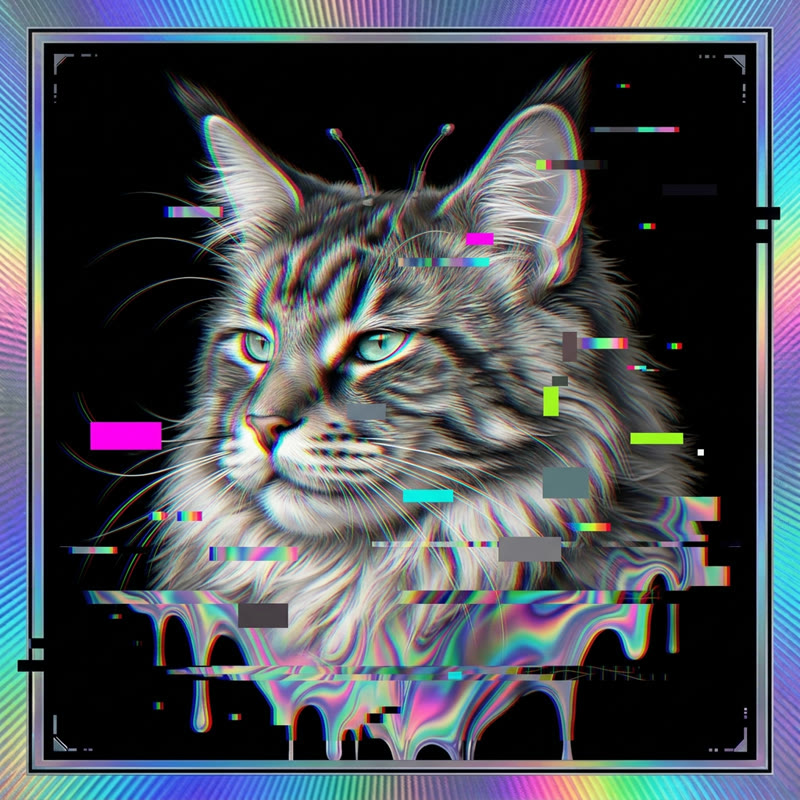 #258 Maine Coon holo cat
