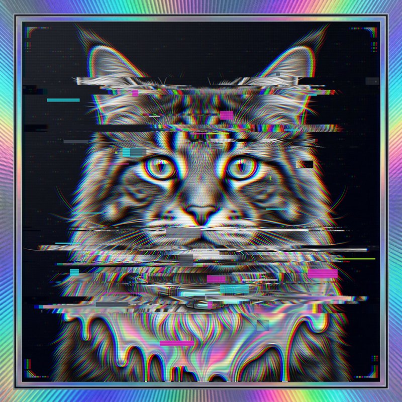 #065 Maine Coon holo cat