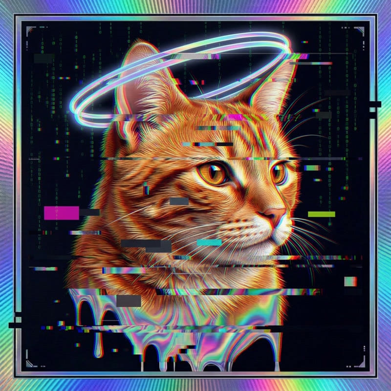#151 Orange ginger shorthair holo cat