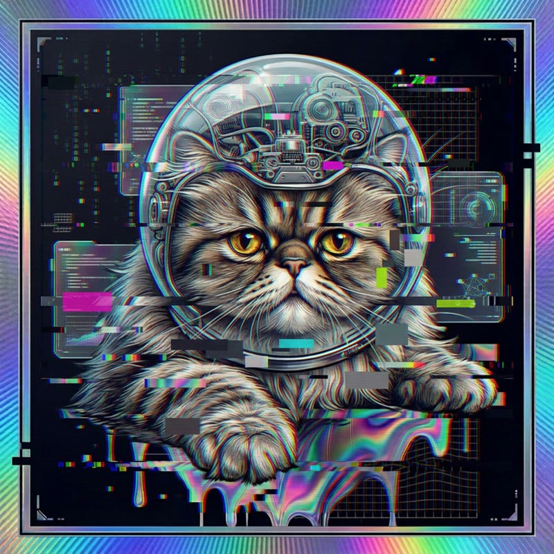 #157 Persian holo cat