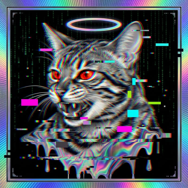 #278 Bengal holo cat